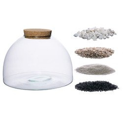 Glass terrarium WL-82 + cork H:20cm D:31cm + Substrate set