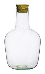 Glass vase bottle W-597+cork H: 32cm D: 18cm