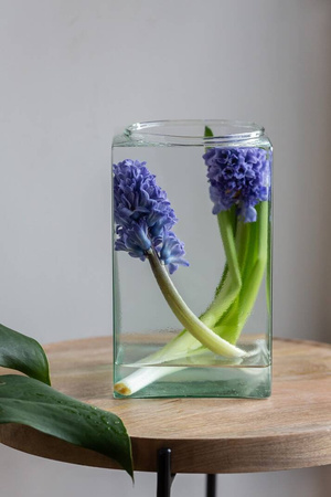 Square glass vase  KW-3A H:18,5cm D:11,5 SALE