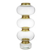 Glass vase W-620 H:50cm D:19,5cm, gold