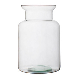 Glass jar vase H:25cm D:17,5cm W-332C