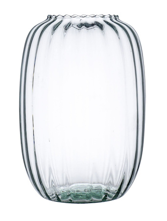 Glass vase W-599B optic H: 22cm D: 15cm