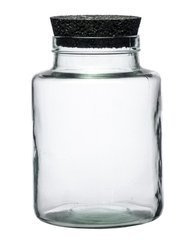 Glass jar vase H:20cm D:14,5cm WM-P001 +rubber cork