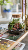 Glass terrarium W-594+cork H:19cm D:17cm