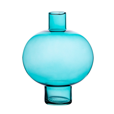 Glass vase W-553 H:20cm D:15,5cm Turquoise