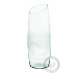 Slant cut vase W-336 H:25cm D:7,8cm