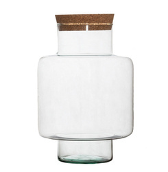 Terrarium glass vase W-490A1+cork H:29 cm D:19 cm
