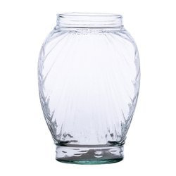 Glass vase grave candle shell small H:20cm D:9,5cm