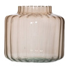 Glass  decorative vase W-636 optic peach H:19cm D:22cm