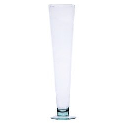 Stemmed glass vase W-181B H:50cm D:12,2cm