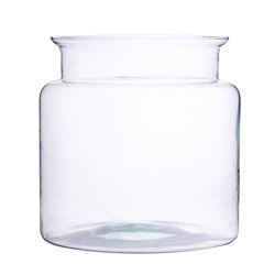 Glass jar vase H:14cm D:14cm W-332R3 SALE