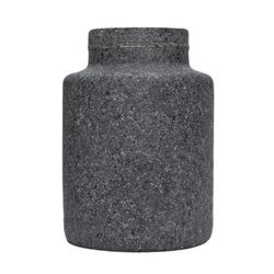 Glass jar vase H:20cm D:14,5cm WMP-001 LOFTI dark granite