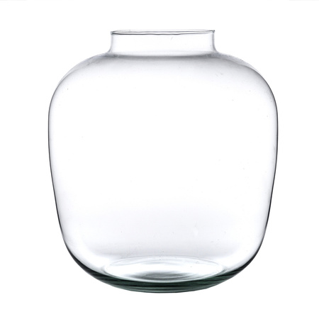 Glass vase W-704+korek H:22cm D:20cm