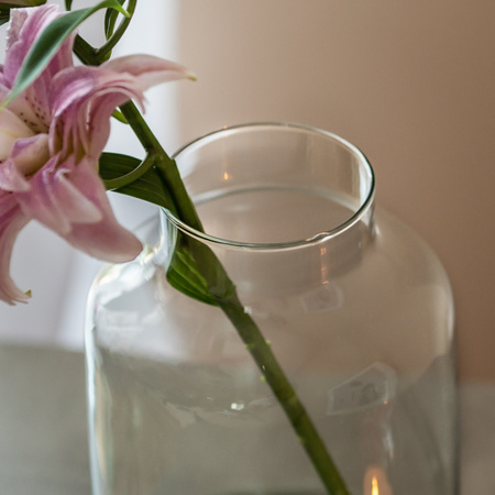 Glass jar vase W-395K1 H:25cm D:14,5cm