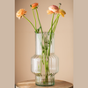 Glass vase W-734A optic stammered H:30cm D:16,5cm OUTLET