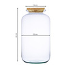 Glass jar vase W-524A+ cork H:41cm D:23cm