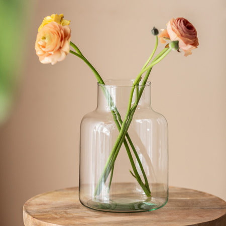 Glass jar vase W-395K2 H:20cm D:14,5cm OUTLET