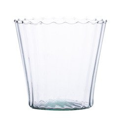 Glass flowerpot W-97E Optyk H:18cm D:18cm