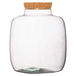 Glass vase WL-63C+cork H:29cm D:26cm