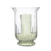 Glass vase Atena optic H:22,5cm D:14cm + sand + candle