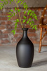 Tall black bottle vase W-259 H:45cm D:23cm