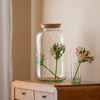 Glass jar vase W-524A+ cork H:41cm D:23cm