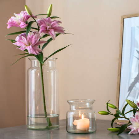 Glass jar vase H:32cm D:14cm W-332N3 SALE