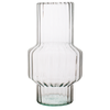 Glass vase W-734A optic stammered H:30cm D:16,5cm OUTLET