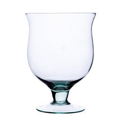Glass stemmed vase W-163 H:20cm D:15,5cm