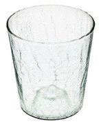 Glass flowerpot DS-1 iced for orchid flower H:15cm D:14cm 