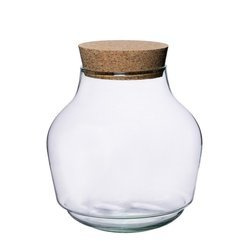 Glass vase W-456A1cork H:19cm D:19cm
