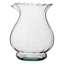 Classic glass vase D:23 spout optic H:17,5cm D:14cm