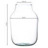 Glass jar vase W-456C H:37cm D:26cm 
