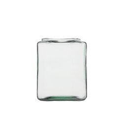 Glass jar square vase WM-8C001 H:17cm D:13,5