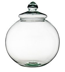 Big glass ball with lid D: 28cm