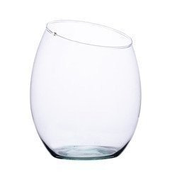 Glass vase W-432B slant H:32cm D:25,6cm