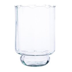 Glass vase W-292C optic H:20,5cm D:14cm