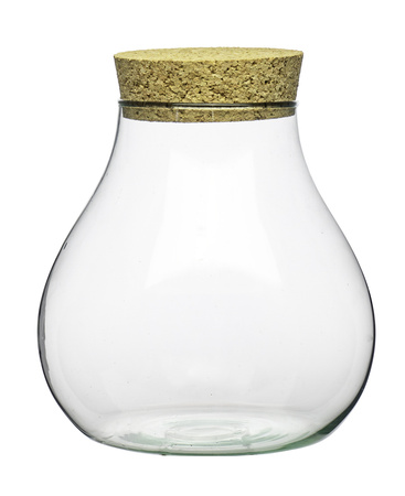 Glass terrarium W-594+cork H:19cm D:17cm