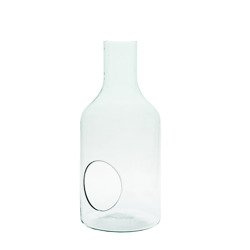 Glass bottle vase H:33cm D:15cm W-394A+hole