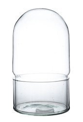 Glass terrarium egg  W-608+W-609 H:25cm D:14cm No Hole