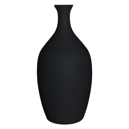 Tall black bottle vase W-259 H:45cm D:23cm