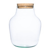 Glass jar vase W-456A4+cork H:29cm D:23cm 