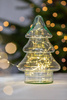 Glass Christmas tree W-743+base  H:27cm D:18cm