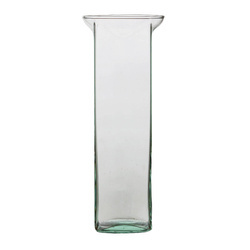 Square glass vase  KW-2 H:22cm D:9,5