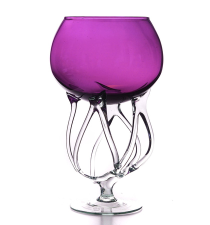 Goblet "Root" fuchsia H:27cm D:17cm