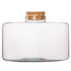 Glass jar vase W-754B+cork H:15cm D:19cm
