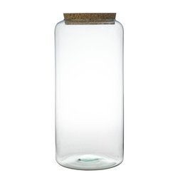 Glass jar vase W-605B +cork H:40cm D:19cm