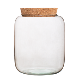 Glass terrarium vase W-606F2+cork H:26cm D:19cm