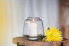 Glass vase candle holder W-757 H:13cm D:13cm