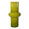 Coloured glass vase W-706A H:31cm D:15,5cm olive